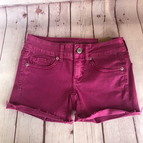 American Eagle Outfitters Pants - [American Eagle] NEW raspberry pink cutoff shorts